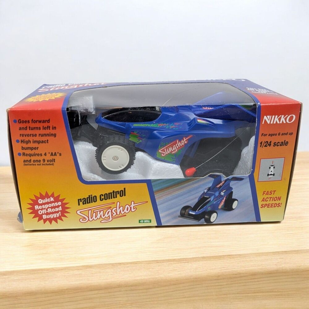 Vintage 80s Nikko Radio Control Slingshot R/C Buggy 1/24 Scale w/ box Test Video